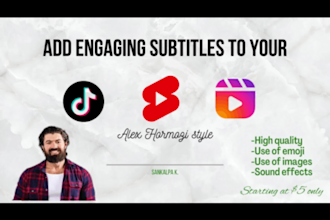 add engaging english subtitles to your short video like alex hormozi