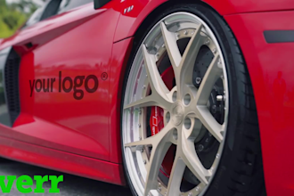 promote your business logo on an amazing sports car video