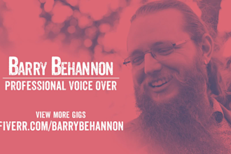 create a raspy announcer style voice over