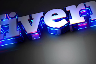 create best 3d logo animation or youtube intro video