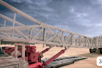 create 3d land drilling rig and oil gas equipment animation