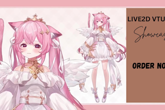 draw and rig live2d model, 2d vtuber model, 2d vtuber avatar, vtuber rigging