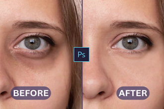 remove dark circles and enhance eyes in 1 hour in photoshop