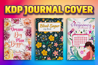 design custom digital planner notebook kdp journal for amazon kdp low content