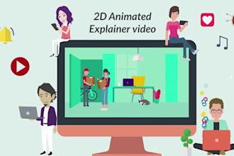 create 2d animated explainer video or sale video