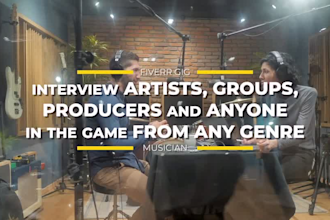 interview an artist or band on a mainstream music blog