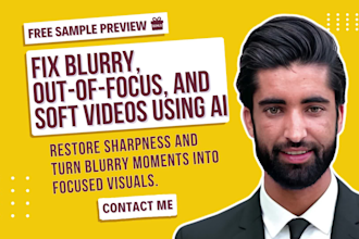 deblur, unblur, less blur, remove blur, focus fix, or fix out of focus videos