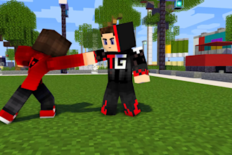 create minecraft 3d animation