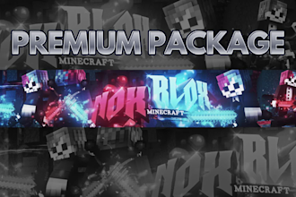 design an awesome professional minecraft youtube banner