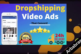 create shopify facebook video ad for dropshipping products