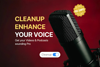 clean and enhance audio for your videos and podcasts