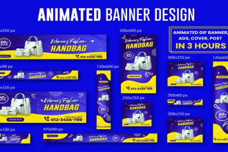 design animated gif banner, ads, cover, post in 3 hours or less