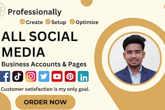 perfectly setup and optimize all social media accounts