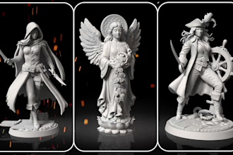sculpt 3d printable miniatures, custom figurines, and tabletop stl