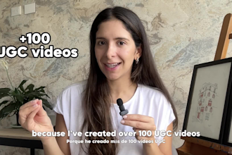 create ugc video for tiktok reels ads in spanish or english