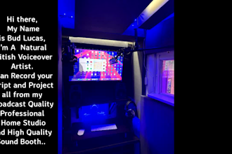 record your script today from my professional vocal booth