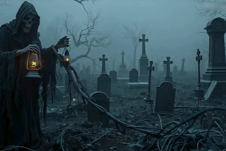create horror ai halloween intro and outro video, scary spooky visual seadance
