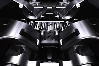 crear animación industrial en 3d, de maquinaria en 3d y animación mecánica