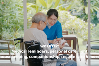 make custom elderly care, senior citizen, home care promo video