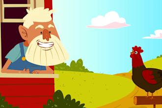 make a 2d cartoon animation ,music vedio , kids rhymes and songs