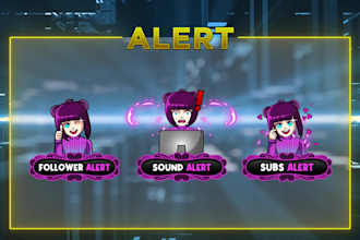 animate twitch alerts and kick alert, for stream