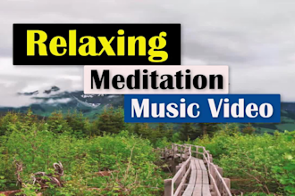 create 10 meditation relaxing music videos for youtube
