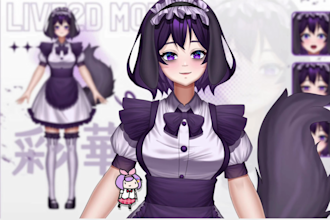 design your vtuber model live2d in anime style ready to rig for your streaming