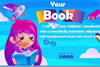 create an animated video for your children book illustrations