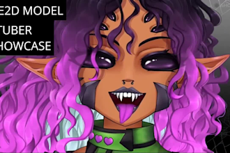 draw and rig 3d vtuber model, live2d commission, vtuber design, vtuber creation