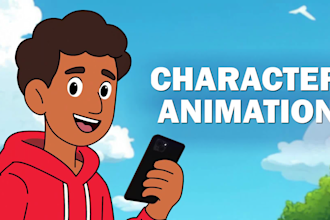 create amazing 2d cartoon character animation video