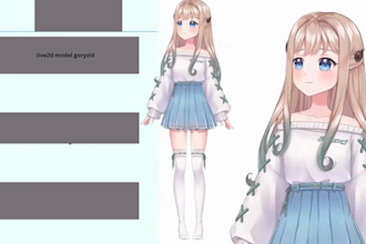 draw and rig live2d vtuber model, 2d rigging, live2d vtuber rigging, for stream