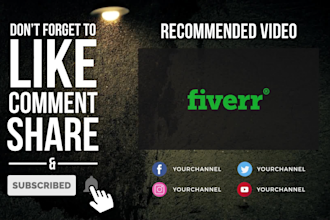 create an amazing youtube outro end screen animation