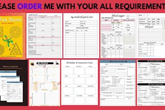 do custom amazon kdp low content interior and cover design