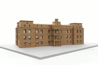 render wood scale model, maquette, conceptual model of your object
