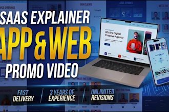 create an app promo, saas demo video, website promo video