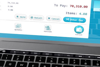 provide point of sale with stock, inventory, hrm, CRM, and barcode features