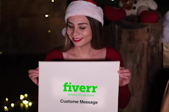 write a christmas custom message with a pretty woman