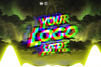 create audio react music visualizer video