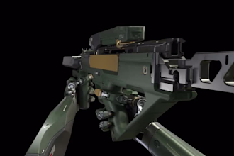 make realistic 3d gun animation, fps animation, weapon, shooting game, 3d model
