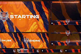 design animated custom twitch overlays,logo for your stream