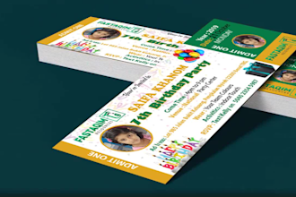 design ticket, event ticket, raffle ticket in 6 hrs