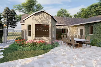 plan 3d backyard landscape design frontyard garden swimming pool patio fireplace