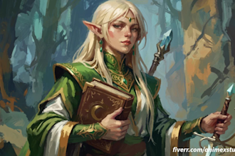 create fantasy character design, illustration and concept art