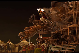 do cgi compositing, vfx horror, fire explosion, 3d animal animation, film effect
