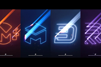 create a 4k laser cut youtube intro animation