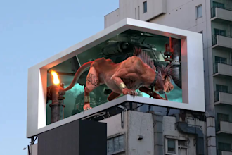do stunning 3d billboard animation cgi animation ads  anamorphic animation vfx