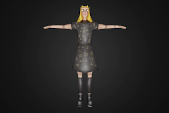do 3d model for game asset or character model, low poly