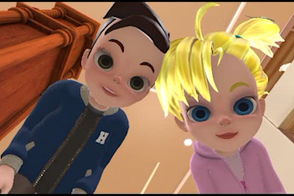 create pixar style 3d character animation video