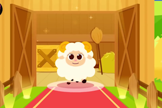 create 2d cartoon animation for kids and learning video