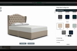 3d furniture product configurator wardrobe chairs bed cabinet website on zakeke